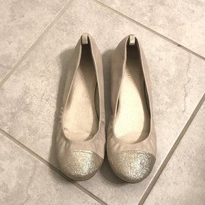 Sparkling Flex Flats Beige WOMEN'S SIZE 8 1/2 by Nine West